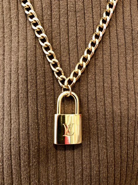 gold louis vuitton lock necklace replica|louis vuitton lock necklace asos.